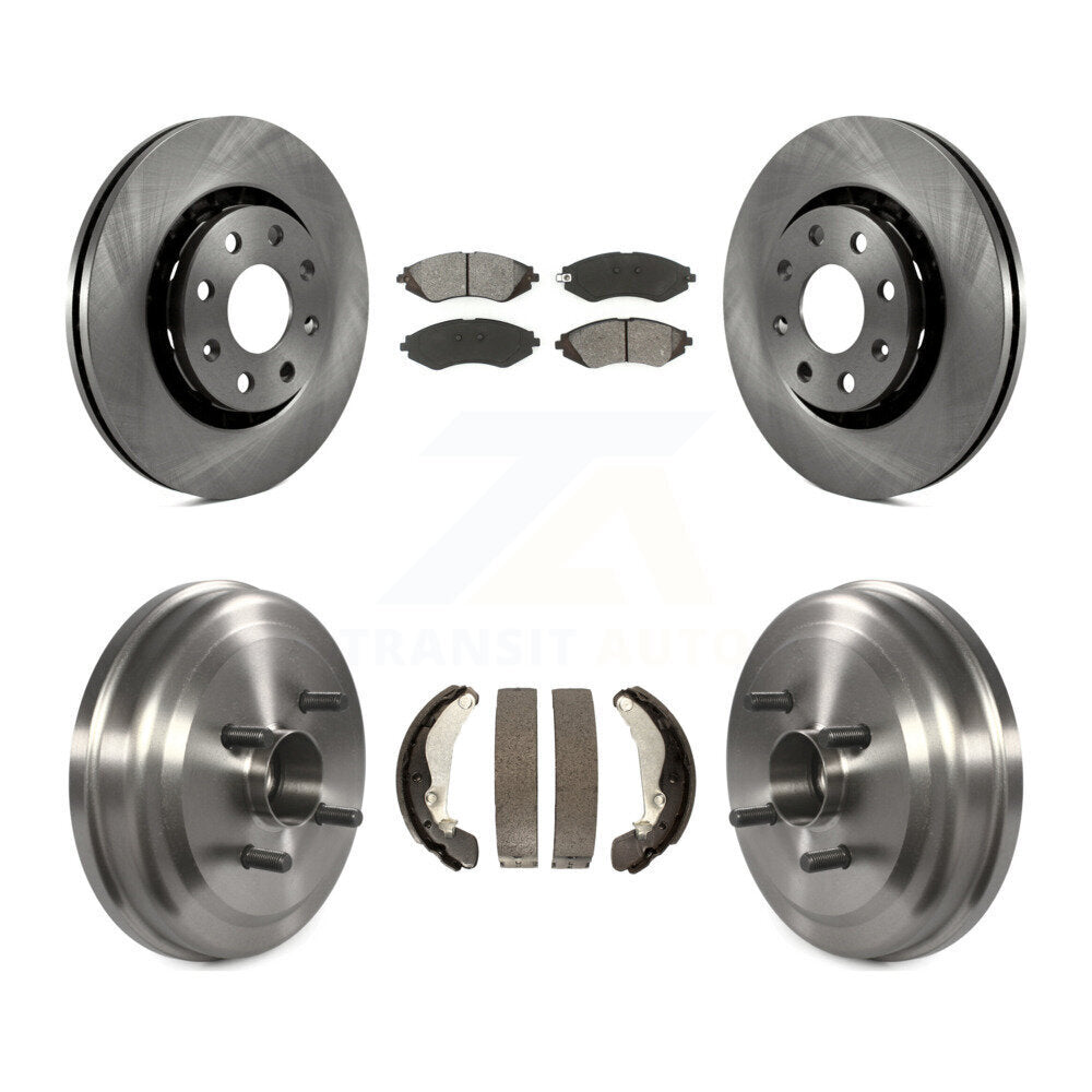 Rotors de frein avant et arrière, Kit de tambour à plaquettes semi-métalliques pour Chevrolet Aveo Pontiac G