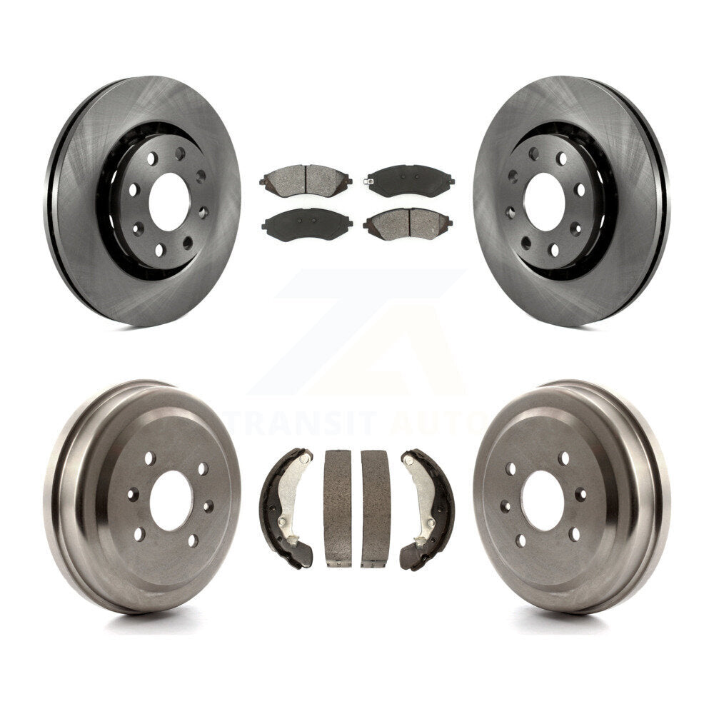 Rotors de frein avant et arrière, Kit de tambour à plaquettes semi-métalliques pour Chevrolet Aveo Pontiac G