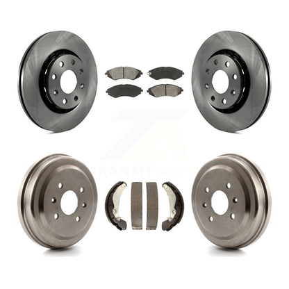 Rotors de frein avant et arrière, Kit de tambour à plaquettes semi-métalliques pour Chevrolet Aveo Pontiac G