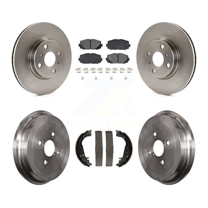 Rotors de frein avant et arrière, Kit de tambour à plaquettes semi-métalliques pour Toyota Yaris S 2012 – 2013
