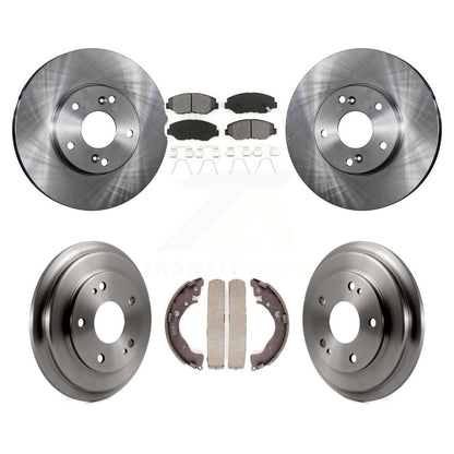 Rotors de frein à disque avant et arrière, plaquettes semi-métalliques et Kit de tambour pour Honda Civic