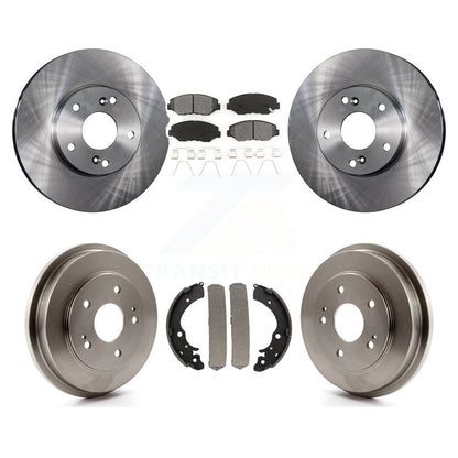 Rotors de frein à disque avant et arrière, Kit de tampons et de tambour semi-métalliques pour Honda Accord Fi