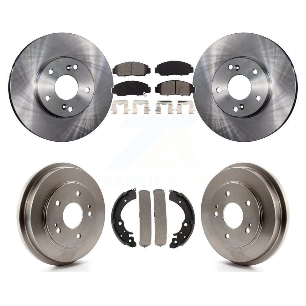 Rotors de frein à disque avant et arrière, Kit de tampons et de tambour semi-métalliques pour Honda Civic Accor