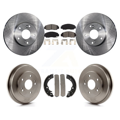 Rotors de frein à disque avant et arrière, Kit de tampons et de tambour semi-métalliques pour Honda Civic Accor