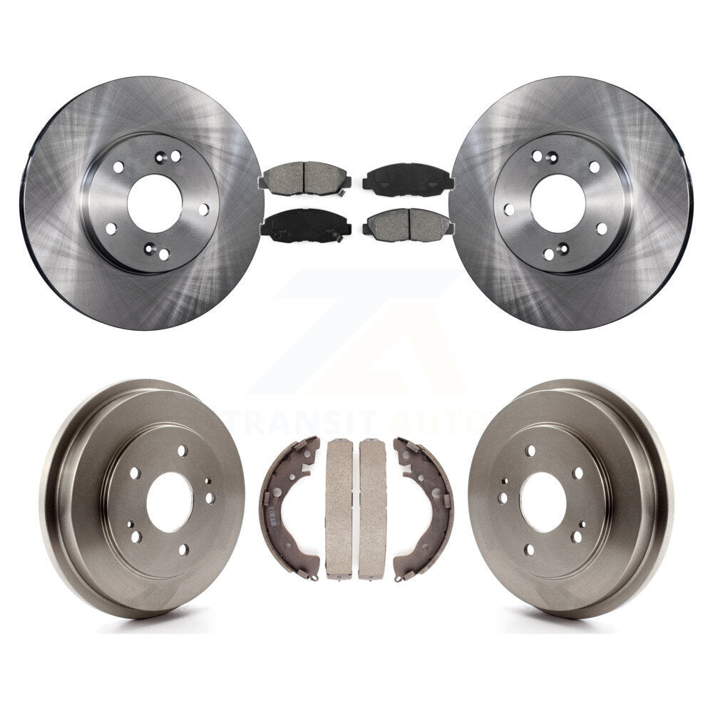 Rotor de frein à disque avant et arrière, Kit de plaquettes et de tambour semi-métalliques pour Honda Civic G 2011