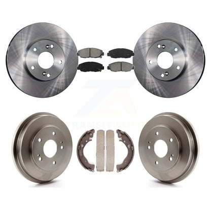 Rotor de frein à disque avant et arrière, Kit de plaquettes et de tambour semi-métalliques pour Honda Civic G 2011