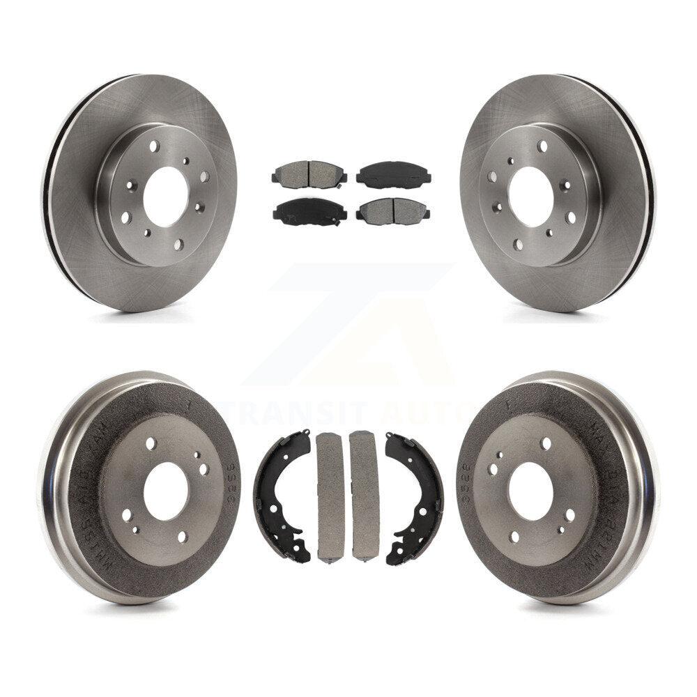 Rotors de frein à disque avant et arrière, plaquettes semi-métalliques et Kit de tambour pour Honda Accord