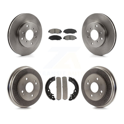 Rotors de frein à disque avant et arrière, plaquettes semi-métalliques et Kit de tambour pour Honda Accord
