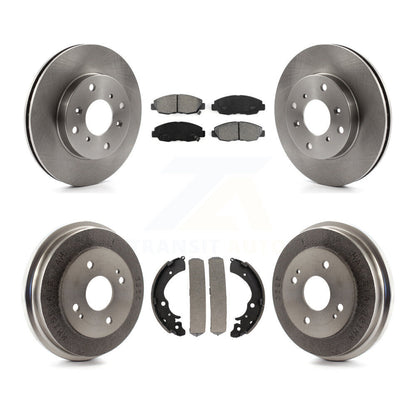 Rotors de frein à disque avant et arrière, plaquettes semi-métalliques et Kit de tambour pour Honda Accord