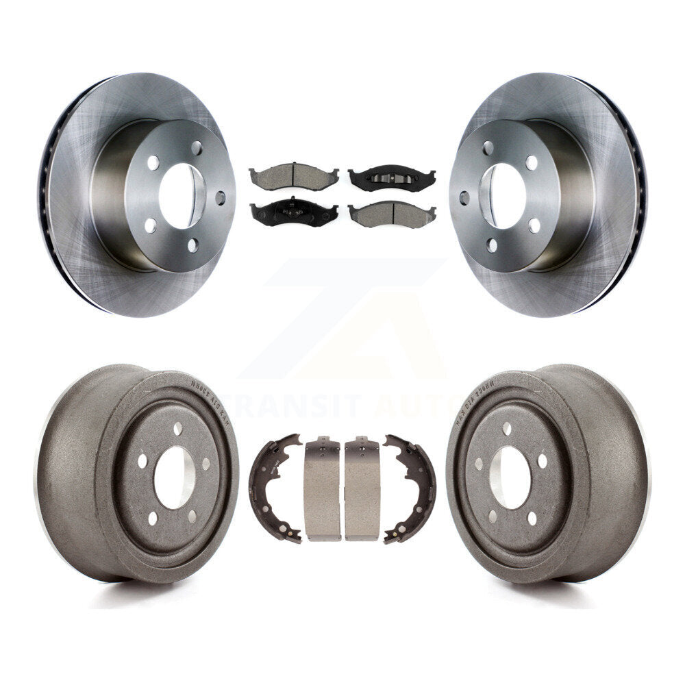 Kit de plaquettes et de tambour semi-métalliques, Rotor de frein avant et arrière, pour Jeep Wrangler Cheroke