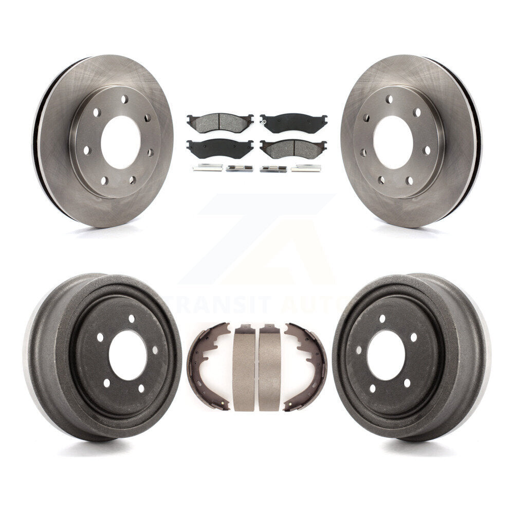 Rotor de frein à disque avant et arrière, Kit de plaquettes et de tambour semi-métalliques pour Ford F-150 4W 1999