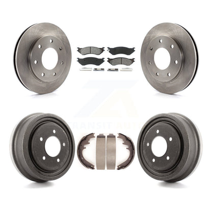 Rotor de frein à disque avant et arrière, Kit de plaquettes et de tambour semi-métalliques pour Ford F-150 4W 1999