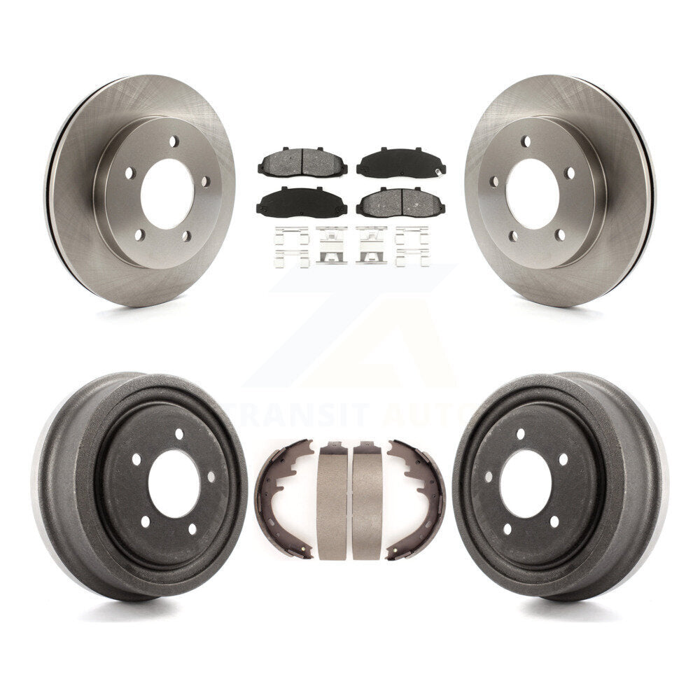 Rotors de frein à disque avant et arrière, plaquettes semi-métalliques et Kit de tambour pour Ford F-150 4WD