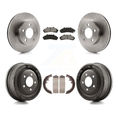 Rotors de frein avant et arrière, Kit de plaquettes et de tambour semi-métalliques pour Ford Ranger Mazda B400