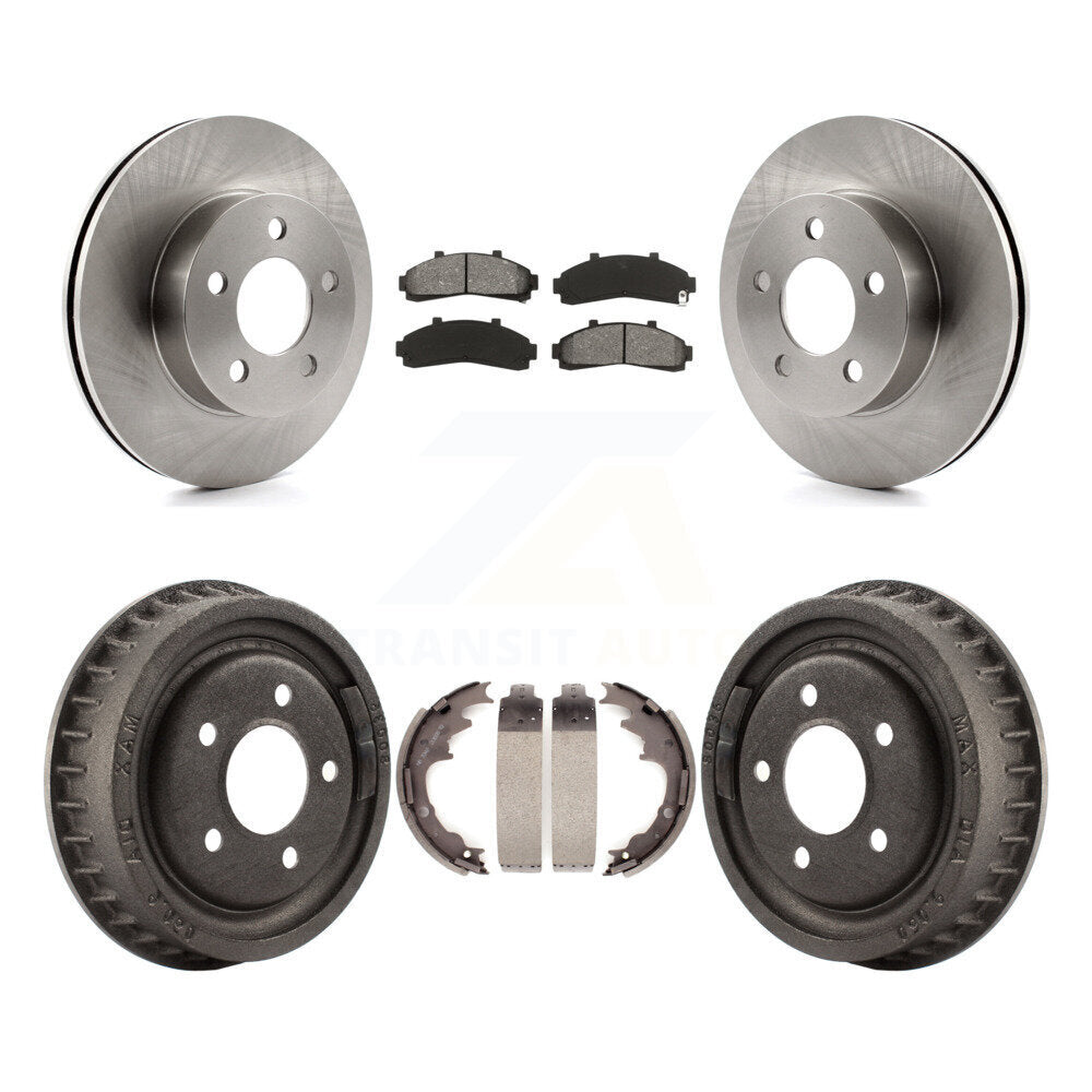 Rotors de frein avant et arrière, Kit de plaquettes et de tambour semi-métalliques pour Ford Ranger Mazda B400