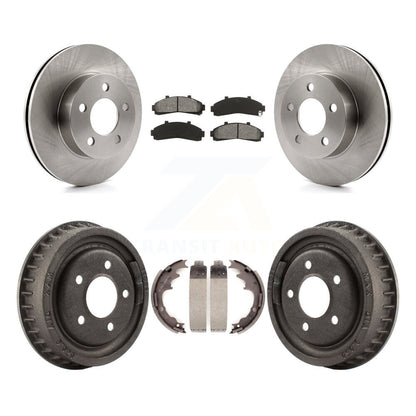Rotors de frein avant et arrière, Kit de plaquettes et de tambour semi-métalliques pour Ford Ranger Mazda B400