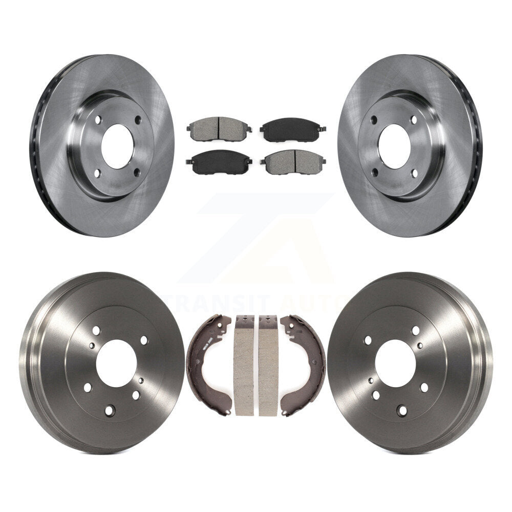 Kit de plaquettes et de tambour semi-métalliques, Rotor de frein avant et arrière, pour Nissan Versa Sentra Cub