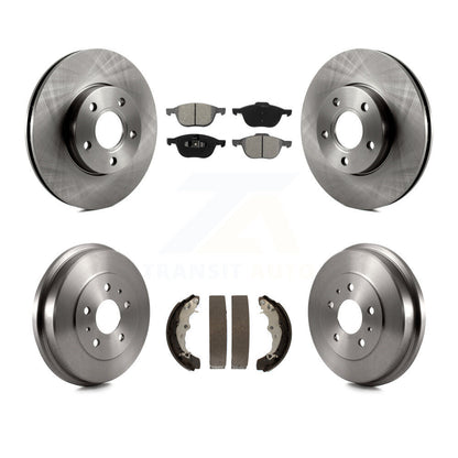 Rotors de frein à disque avant et arrière, plaquettes semi-métalliques et Kit de tambour pour Ford Focus