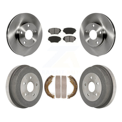 Rotors de frein à disque avant et arrière, plaquettes semi-métalliques et Kit de tambour pour Toyota RAV4