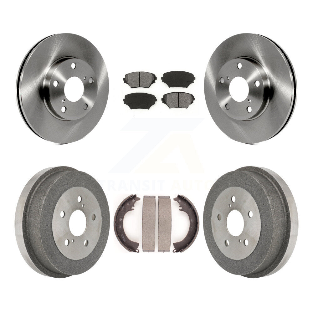 Kit de plaquettes et de tambour semi-métalliques, Rotor de frein avant et arrière, pour moteur à gaz Toyota RAV4
