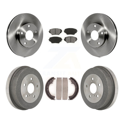 Kit de plaquettes et de tambour semi-métalliques, Rotor de frein avant et arrière, pour moteur à gaz Toyota RAV4