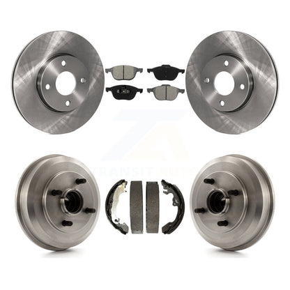 Rotors de frein à disque avant et arrière, plaquettes semi-métalliques et Kit de tambour pour Ford Focus