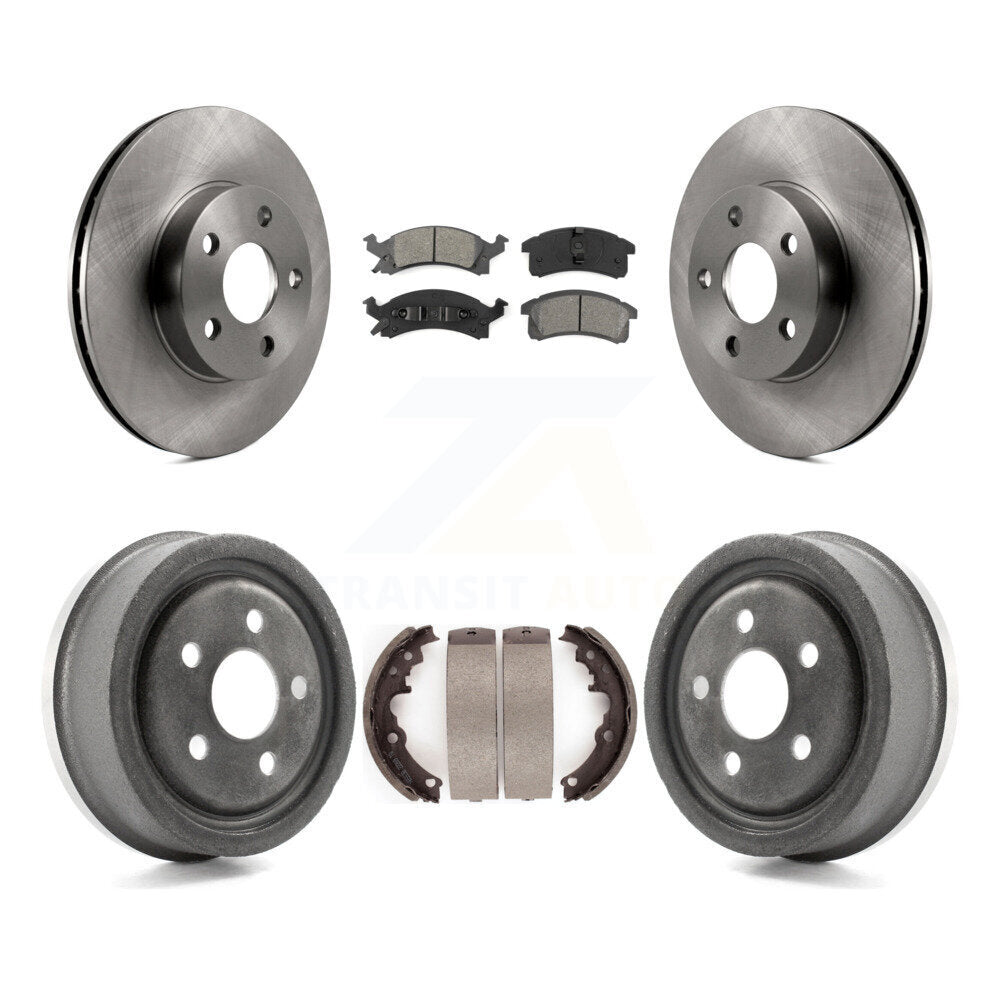 Rotors de frein avant et arrière, Kit de tambour à plaquettes semi-métalliques pour Pontiac Sunfire Chevrole