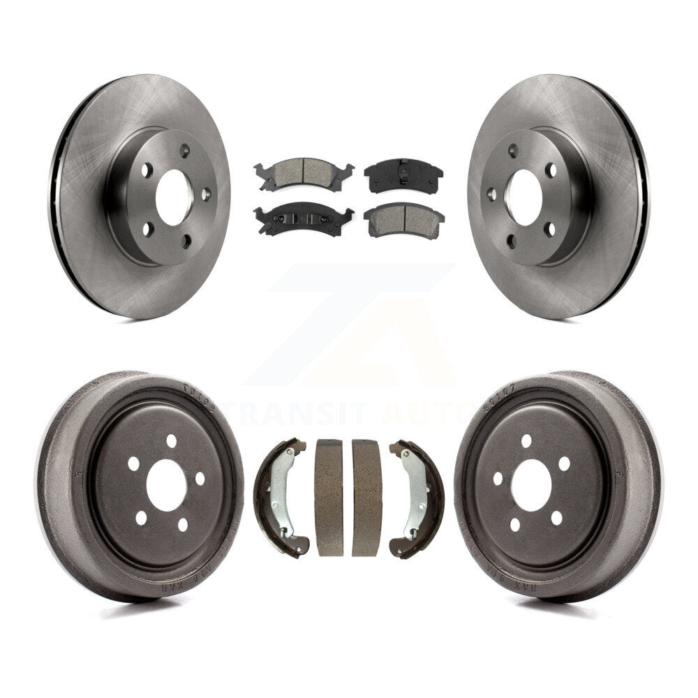Rotors de frein avant et arrière, Kit de tambour à plaquettes semi-métalliques pour Pontiac Sunfire Chevrole