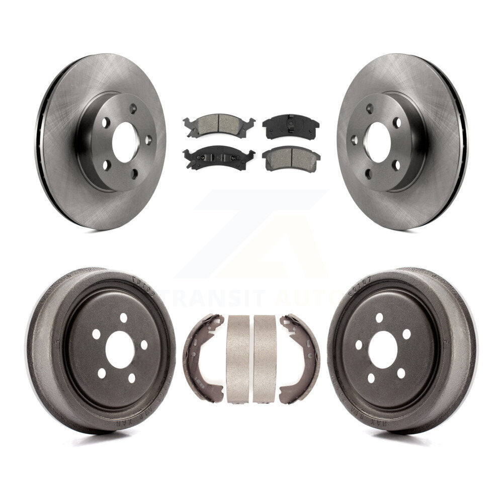 Rotors de frein à disque avant et arrière, Kit de tampons et de tambour semi-métalliques pour Chevrolet Cavalie