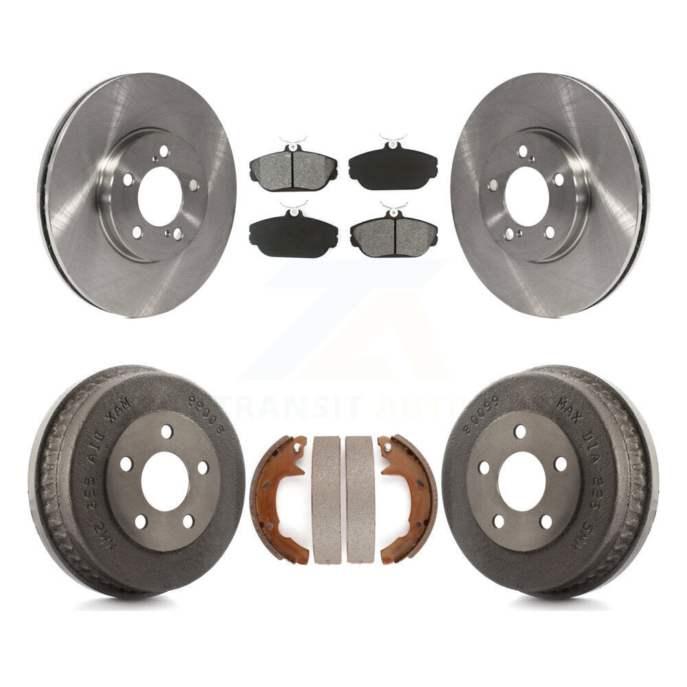 Rotors de frein à disque avant et arrière, plaquettes semi-métalliques et Kit de tambour pour Ford Taurus