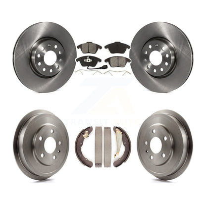 Rotors de frein avant et arrière, Kit de plaquettes et de tambour semi-métalliques pour Volkswagen Jetta Beetl