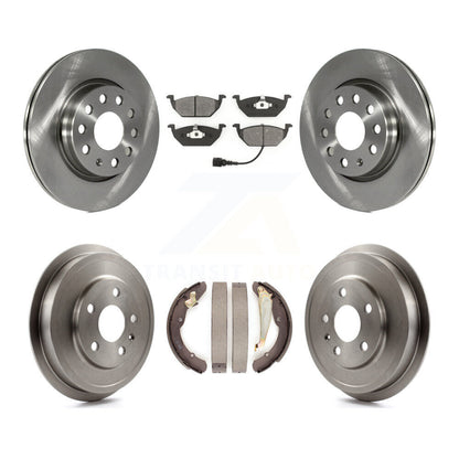 Rotors de frein à disque avant et arrière, Kit de tampons et de tambour semi-métalliques pour Volkswagen Jett