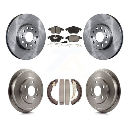 Rotors de frein avant et arrière, Kit de plaquettes et de tambour semi-métalliques pour Volkswagen Jetta Beetl