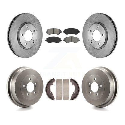 Rotor de frein à disque avant et arrière, Kit de plaquettes et de tambour semi-métalliques pour Dodge Grand Carava