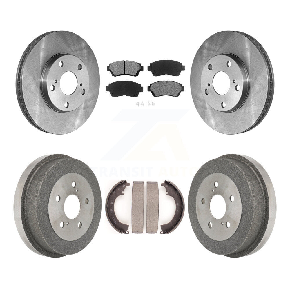 Rotors de frein à disque avant et arrière, plaquettes semi-métalliques et Kit de tambour pour Toyota Camry
