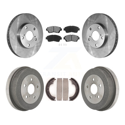 Rotors de frein à disque avant et arrière, plaquettes semi-métalliques et Kit de tambour pour Toyota Camry