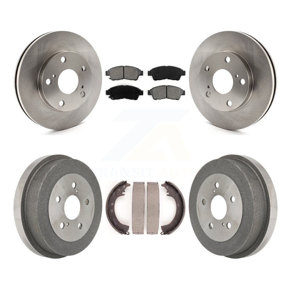 Rotor de frein à disque avant et arrière, Kit de plaquettes et de tambour semi-métalliques pour Toyota Camry 2.2