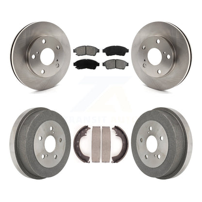 Rotor de frein à disque avant et arrière, Kit de plaquettes et de tambour semi-métalliques pour Toyota Camry 2.2