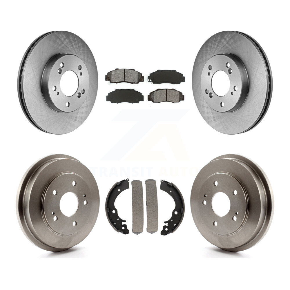 Rotors de frein à disque avant et arrière, Kit de tambour à plaquettes semi-métalliques pour Honda CR-1997 – 2001