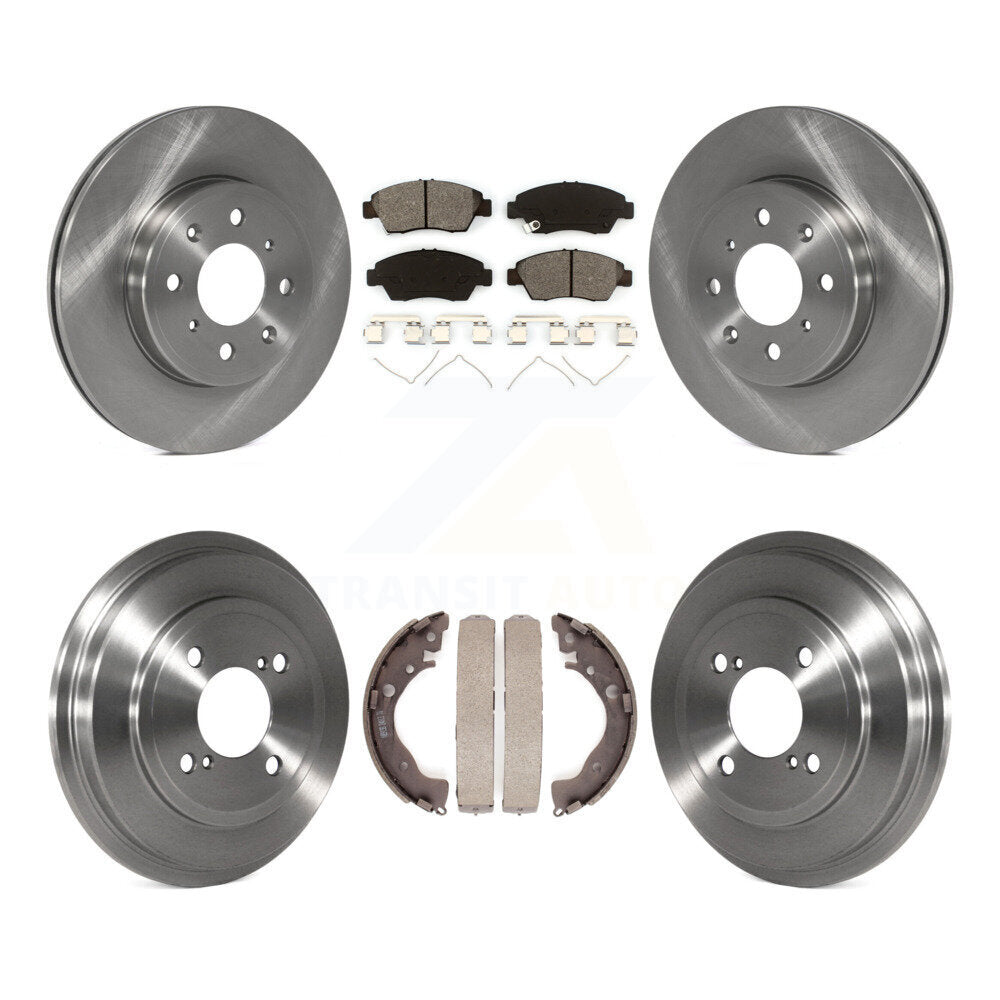 Rotor de frein à disque avant et arrière, Kit de plaquettes et de tambour semi-métalliques pour Honda Fi 2015 – 2020