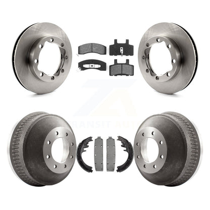 Rotor de frein à disque avant et arrière, Kit de plaquettes et de tambour semi-métalliques pour K3500 GMC Chevrole