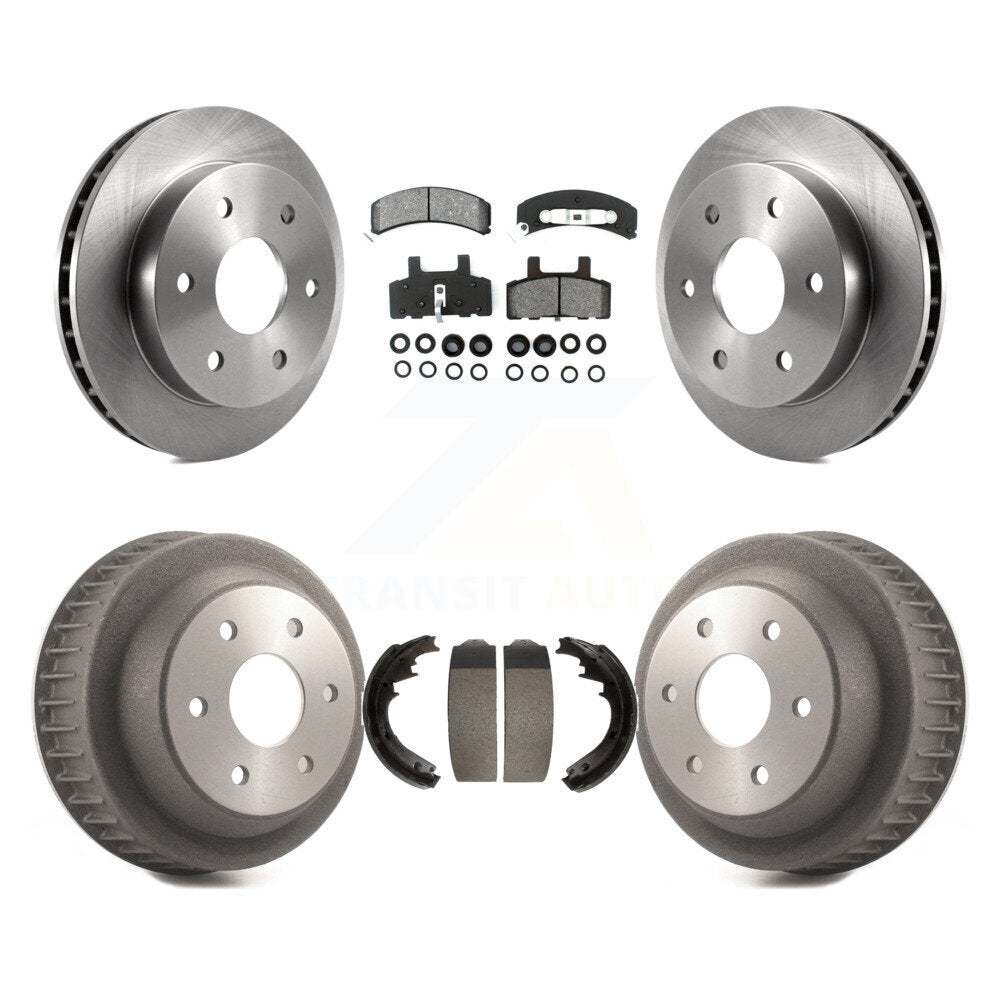 Rotors de frein à disque avant et arrière, plaquettes semi-métalliques et Kit de tambour pour Chevrolet K250
