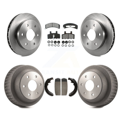 Rotors de frein à disque avant et arrière, plaquettes semi-métalliques et Kit de tambour pour Chevrolet K250
