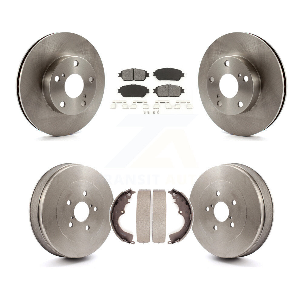 Rotors de frein à disque avant et arrière, plaquettes semi-métalliques et Kit de tambour pour Toyota Tacoma