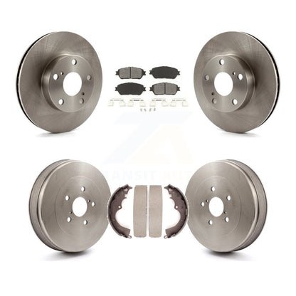 Rotors de frein à disque avant et arrière, plaquettes semi-métalliques et Kit de tambour pour Toyota Tacoma