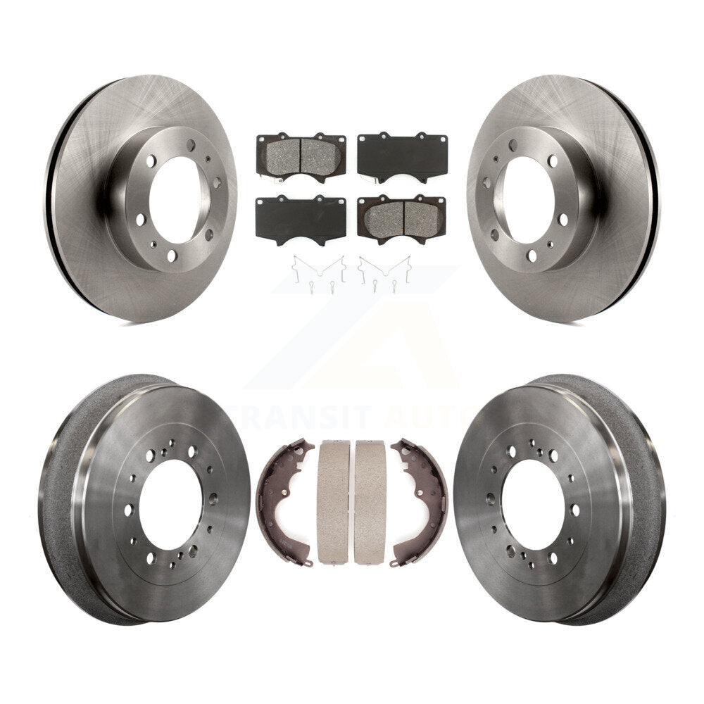Rotors de frein à disque avant et arrière, plaquettes semi-métalliques et Kit de tambour pour Toyota Tacoma