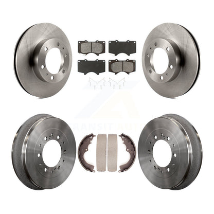 Rotors de frein à disque avant et arrière, plaquettes semi-métalliques et Kit de tambour pour Toyota Tacoma