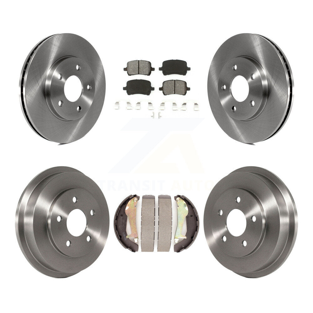 Rotors de frein à disque avant et arrière, plaquettes semi-métalliques et Kit de tambour pour Chevrolet HHR