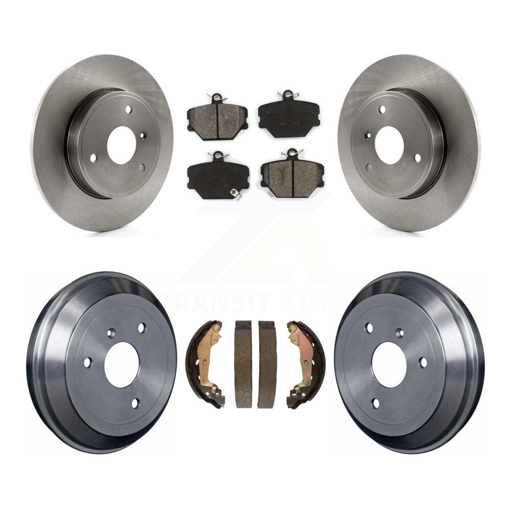 Rotors de frein à disque avant et arrière, plaquettes semi-métalliques et Kit de tambour pour Smart Fortwo