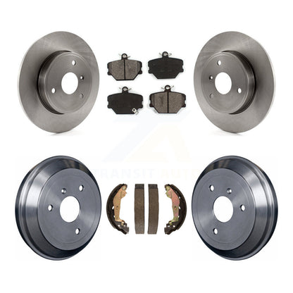 Rotors de frein à disque avant et arrière, plaquettes semi-métalliques et Kit de tambour pour Smart Fortwo
